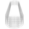 vidaXL Lit sur&eacute;lev&eacute; &agrave; gabion Fer galvanis&eacute; 500x100x50 cm