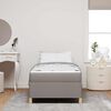 vidaXL Cadre de lit avec matelas Taupe 90 x 200 cm tissu