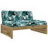 vidaXL Salon de jardin 6 pcs avec coussins bois de pin impr&eacute;gn&eacute;
