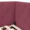 vidaXL Cadre de lit d'angle avec matelas Bordeaux 80 x 200 cm tissu