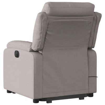 vidaXL Fauteuil inclinable de massage électrique Taupe Tissu