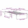 vidaXL Cadre de lit Naturel 100 x 200 cm Pin massif
