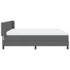 vidaXL Lit &agrave; ressorts avec matelas Gris fonc&eacute; 200 x 200 cm tissu