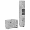 vidaXL Ensemble de 2 meubles de salle de bain EDE Gris b&eacute;ton
