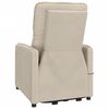 vidaXL Fauteuil de massage Cr&egrave;me Tissu microfibre