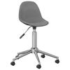 vidaXL Chaise pivotante de salle &agrave; manger Gris clair Tissu