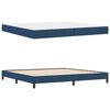 vidaXL Lit &agrave; ressorts avec matelas Bleu 200 x 200 cm tissu