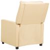 vidaXL Fauteuil de massage Cr&egrave;me Tissu