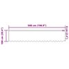 vidaXL Rideau en Dentelle Floral Blanc 100 x 500 cm Polyester