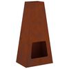 vidaXL Brasero Rouill&eacute; 50 x 35 x 100 cm Acier patin&eacute;