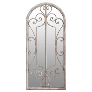 vidaXL Miroir de jardin Sable 100x45cm Fer pour utilisation ext&eacute;rieure