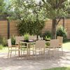 vidaXL Ensemble de salle à manger pour jardin 7 pcs Beige polyrotin