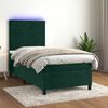 vidaXL Sommier &agrave; lattes de lit matelas LED Vert fonc&eacute; 80x200cm Velours