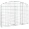vidaXL Panier de gabions arqu&eacute; 200x30x140/160 cm Fer galvanis&eacute;