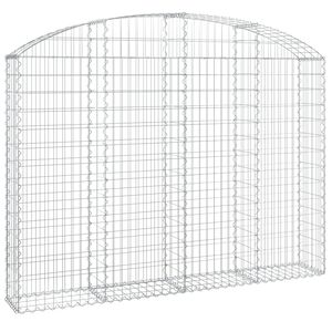 vidaXL Panier de gabions arqu&eacute; 200x30x140/160 cm Fer galvanis&eacute;