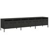 vidaXL Meuble TV noir 202x39x43,5 cm acier lamin&eacute; &agrave; froid