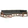 vidaXL Ensemble de canap&eacute;s d'ext&eacute;rieur 6 pc Naturel et Anthracite