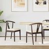 vidaXL Chaise de salle &agrave; manger 2 pcs Marron clair et clair