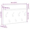 vidaXL Porte-manteau mural avec &eacute;tag&egrave;re Gris Sonoma 60 x 40 x 12 cm