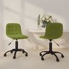 vidaXL Chaises pivotantes &agrave; manger lot de 2 vert clair velours