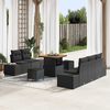 vidaXL Ensemble de canap&eacute; de jardin avec coussin 8 pcs Noir