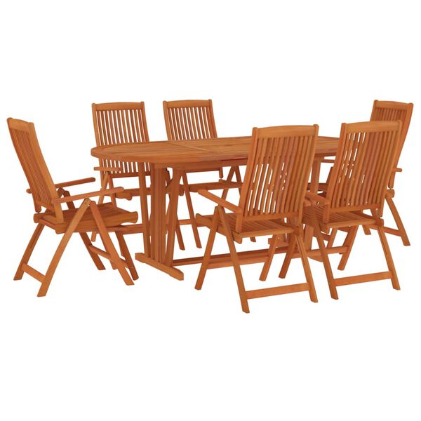 vidaXL Ensemble &agrave; manger de jardin 7 pcs Bois d'eucalyptus massif