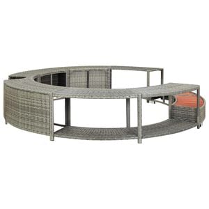vidaXL Cadre de bain &agrave; remous r&eacute;sine tress&eacute;e