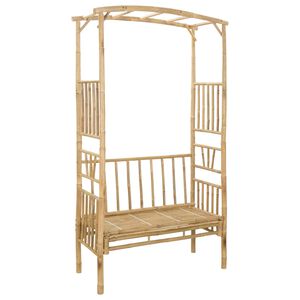 vidaXL Arche de jardin avec banc 115 x 50 x 205 cm Bambou