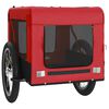 vidaXL Remorque de v&eacute;lo pour animaux de compagnie rouge et noir