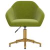 vidaXL Chaises pivotantes &agrave; manger lot de 4 vert clair velours
