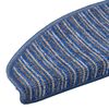 vidaXL Tapis d'escalier auto-adh&eacute;sifs 15 pcs Bleu 65 x 21 x 4 cm