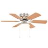 vidaXL Ventilateur de plafond orn&eacute; avec lumi&egrave;re 82 cm Marron clair
