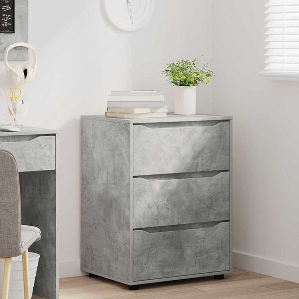 vidaXL Armoire de rangement Gris b&eacute;ton 60 x 48 x 81 cm