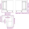 vidaXL Armoire avec &eacute;tag&egrave;re SKI Brun Miel 60 x 32 x 40 cm Pin massif