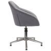 vidaXL Chaises pivotantes &agrave; manger lot de 6 gris clair tissu