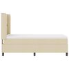 vidaXL Lit &agrave; ressorts avec matelas Cr&egrave;me 90 x 190 cm tissu