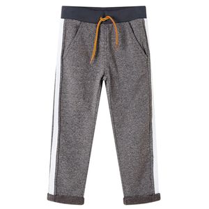 Pantalon de surv&ecirc;tement pour enfants m&eacute;lange gris fonc&eacute; 104