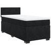 vidaXL Sommier &agrave; lattes de lit avec matelas Noir 100x200 cm Velours