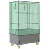 vidaXL Jardini&egrave;re sur&eacute;lev&eacute;e avec housse et roues aspect rotin