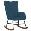 vidaXL Chaise &agrave; bascule Bleu Velours