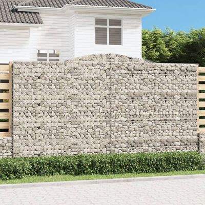 vidaXL Paniers à gabions arqués 15 pcs 400x50x220/240 cm Fer galvanisé