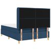 vidaXL Lit &agrave; ressorts avec matelas avec LED Bleu 140 x 200 cm tissu