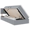 vidaXL Lit avec rangement et LED Gris clair 100 x 200 cm tissu