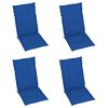 vidaXL Chaises inclinables de jardin et coussins lot de 4 Teck solide