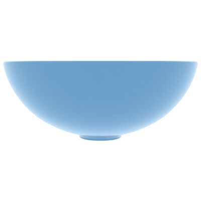 vidaXL Lavabo de salle de bain Céramique Bleu clair Rond
