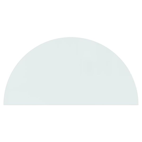 vidaXL Plaque de verre de chemin&eacute;e Demi-rond 1200x600 mm
