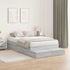 vidaXL Cadre de lit avec rangement avec tiroir Gris Sonoma 120 cm