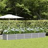 vidaXL Jardini&egrave;re Gris clair 400 x 80 x 45 cm Acier