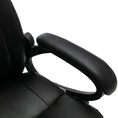 vidaXL Chaise de bureau cantilever Noir Similicuir