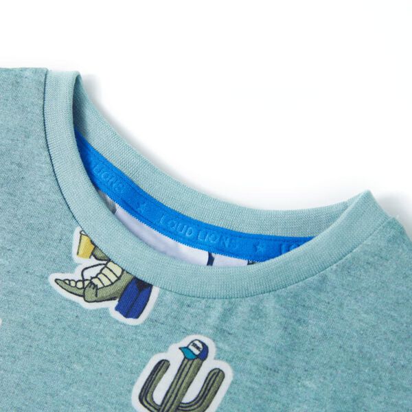 T-shirt pour enfants m&eacute;lange vert clair 140